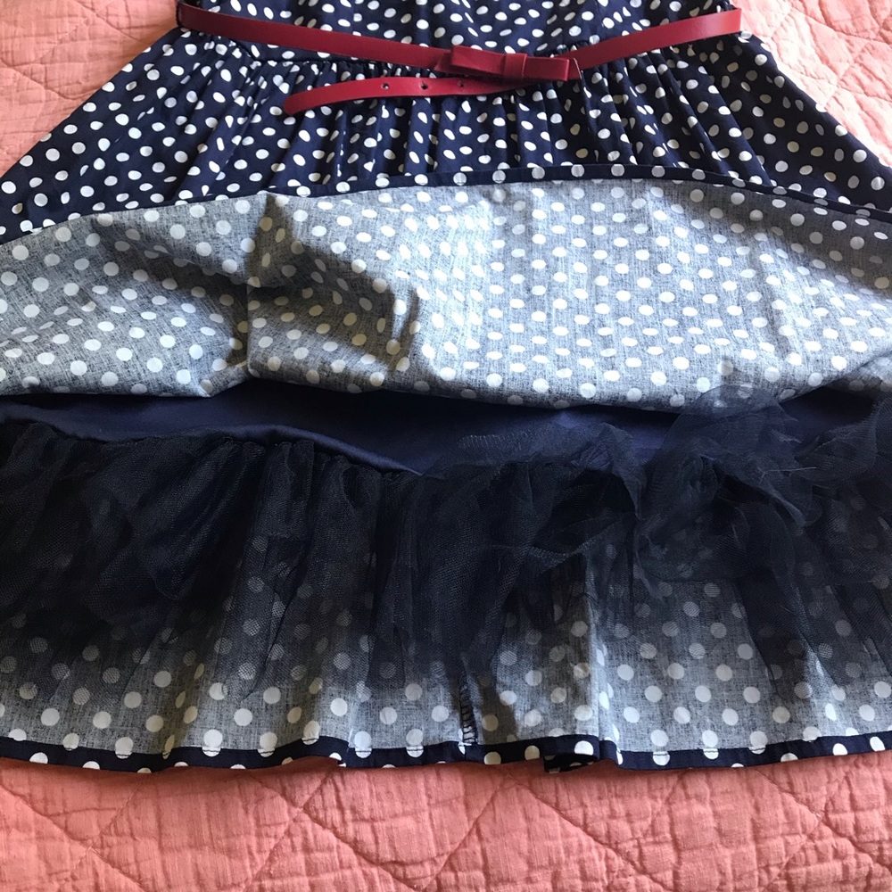 RNB Navy Polka Dot Swing Dress